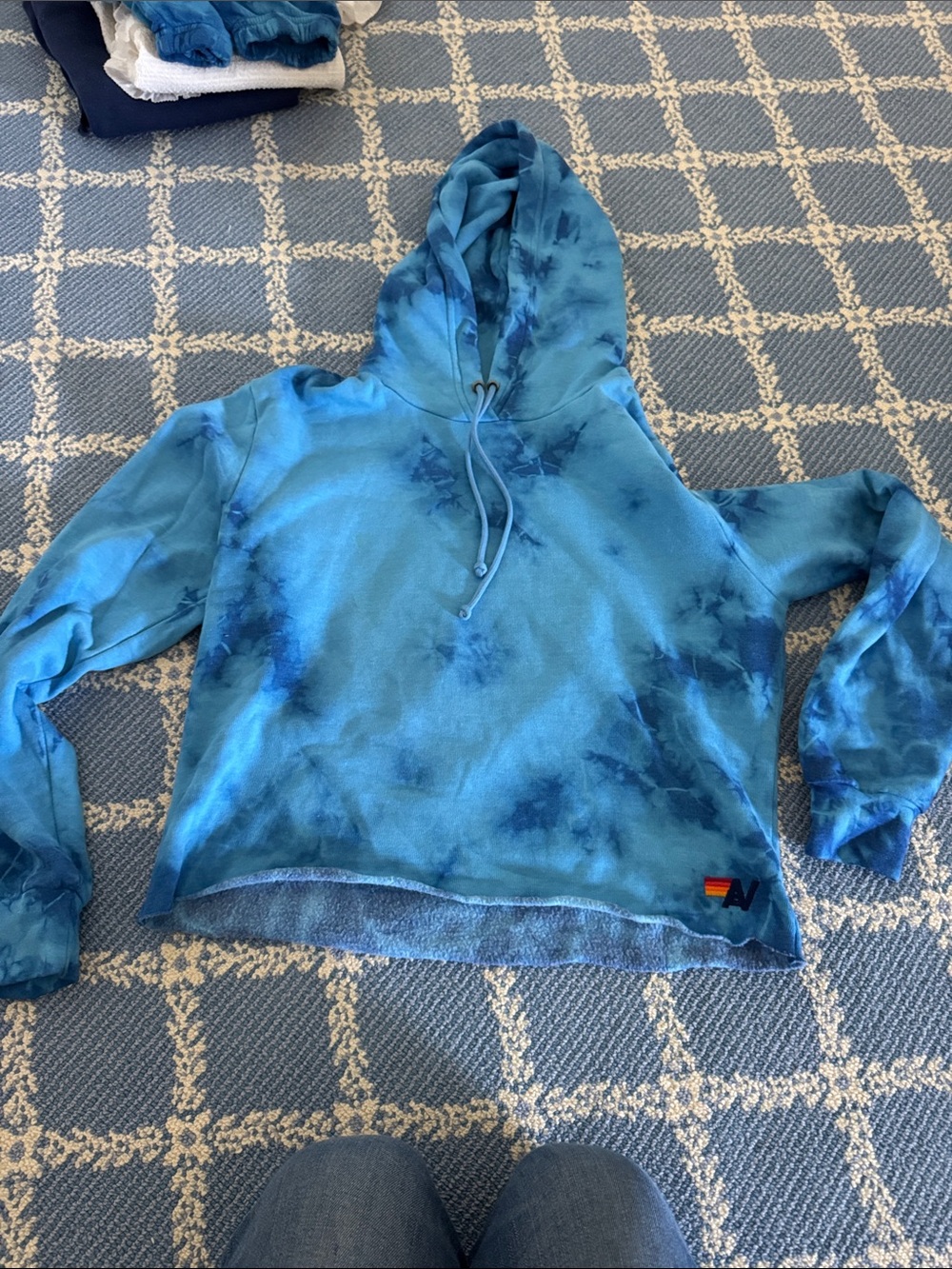 Aviator Nation Blue Tie-Dye Hoodie